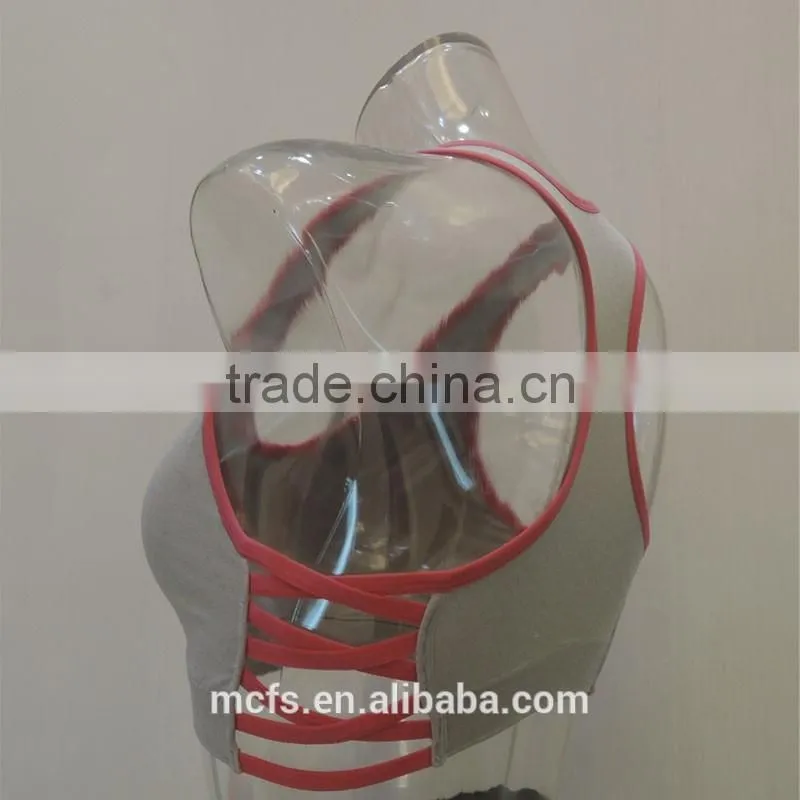 Seamless straps sprots bra wire free sports wear underwear sexy women bra