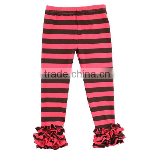 2017 girls ruffle pants icing leggings boutique children orange and black Halloween leggings
