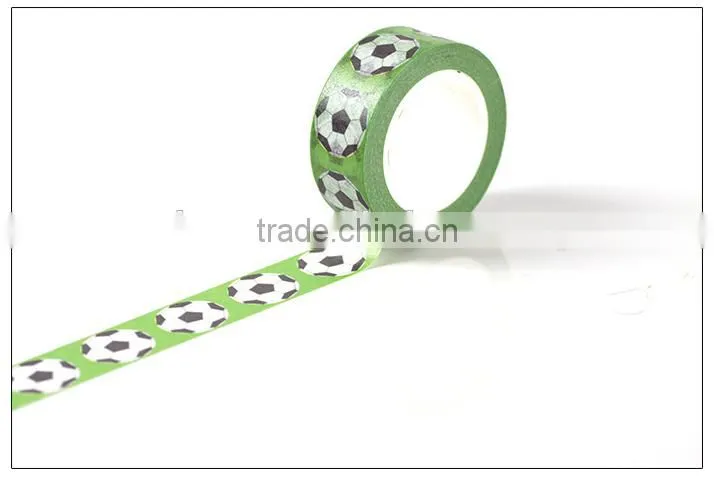 1.5cm*10m multicolor washi tape customizable size adhesive paper tape tear by hand removeable paper tape
