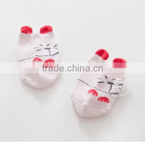 cute animal baby cotton socks, silicone print baby socks