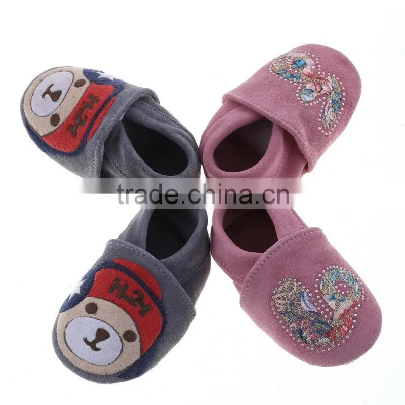 Embroidesy 100% cow leather moccasins for babies