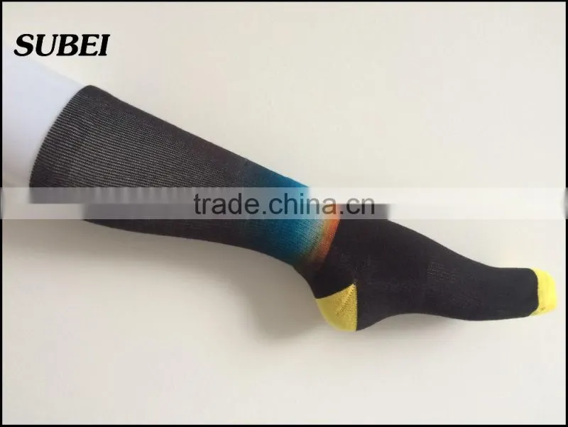 High quality sunny and mountain photo digital print crew fashion sport socks