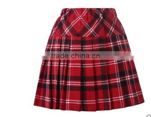 Red fashional Japan design school uniform skirt
