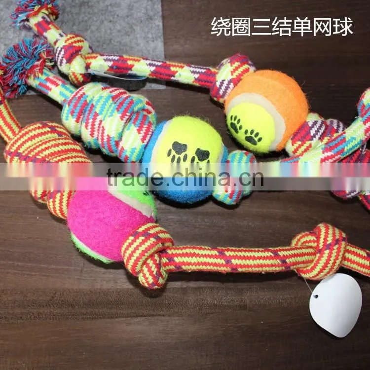 Tennis Ball Cotten Rope Pet Toy Ball