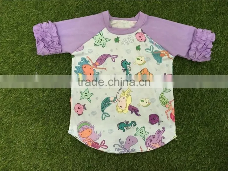 Wholesale Newest Boutique girl clothing top baby girls Unique top printed princess