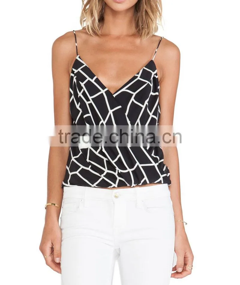 2017 Ladies Tops Printing Designs Fancy Sexy Tank Top