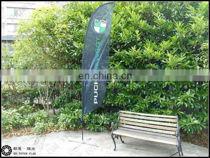 can be OEM custom 2.5m 3.5m 4.5m 5.5m Outdoor full color heavy duty flying banner beach flag
