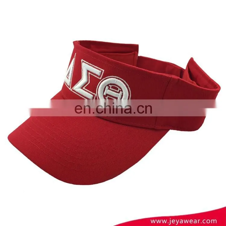 Custom embroidered wholesale cotton women's fashion adjustable golf sun visor