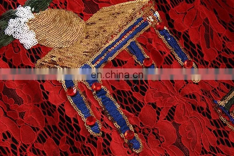 High quality midi lace dress, oem women clothing factory dress