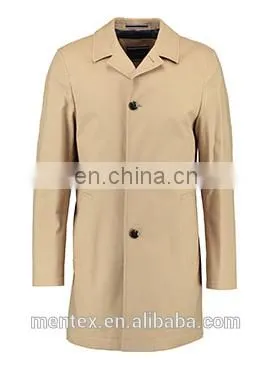 Man's Fancy Beige Duster Windbreak Trench coat