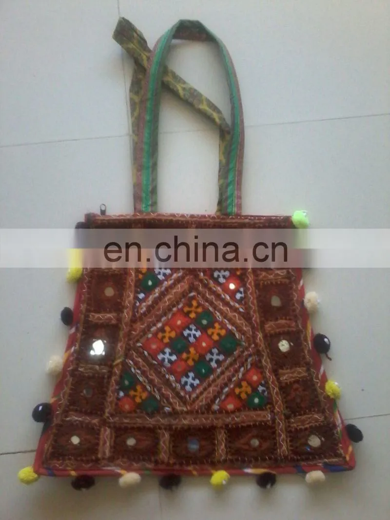 Beautiful multicolor New popular crazy designs handmade vintage banjara shoulder bag embellished with seashells,acrylic mirror