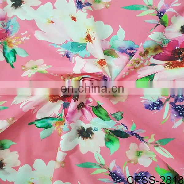 100% polyester printed kids swimwear fabric