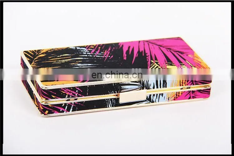 High quality fashion ladies hard box with metal frame /women handbag for party