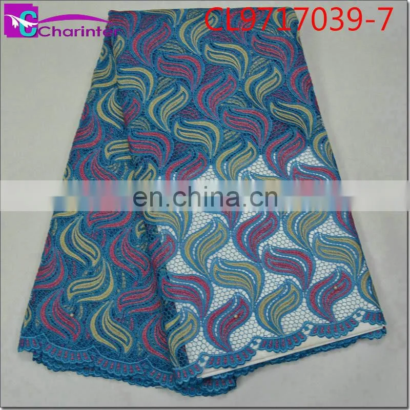 Hot sale cotton african guipure lace fabrics CL9717039