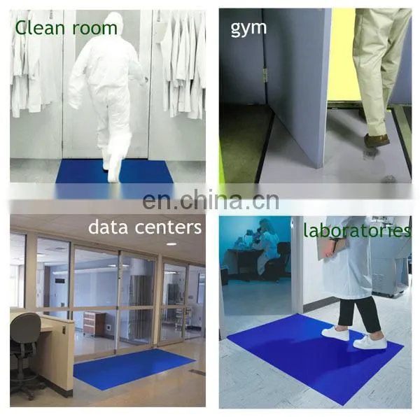 Blue Sticky Floor Mat use in industry