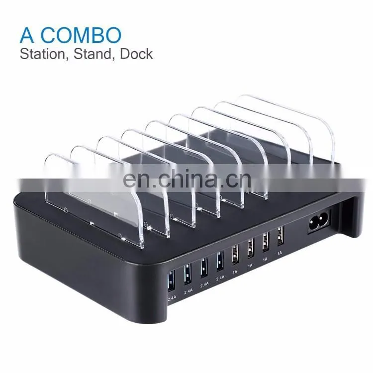 new style 8 ports mobile phone usb charging station multi charger station