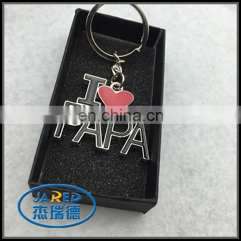 Custom logo keychain I love papa keychain