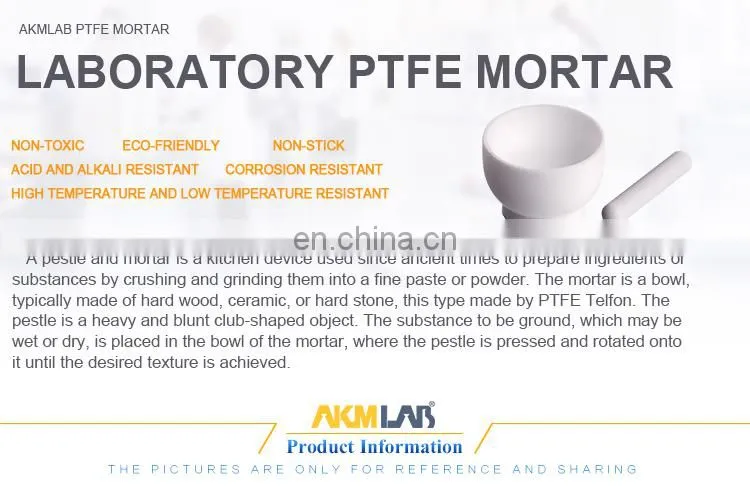 AKMLAB Laboratory PTFE Bowl Mortar With Pestle