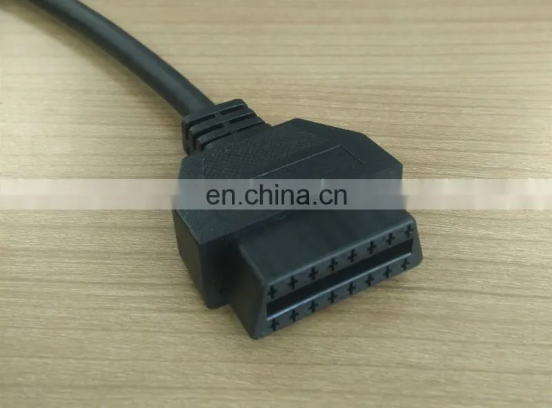 Angle Plug OBD2 Male to Dual Female Adapter Extension Cable 20cm OBD II for Automotive Diagnostic