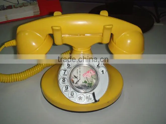 Rotary dial antique decorative telephone