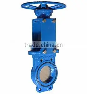 chemical industry high quality manual operated wafer lug pn16 cast iron knife gate valve