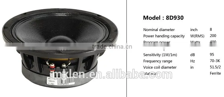 8" white mini pro audio,professional speaker,loudspeaker