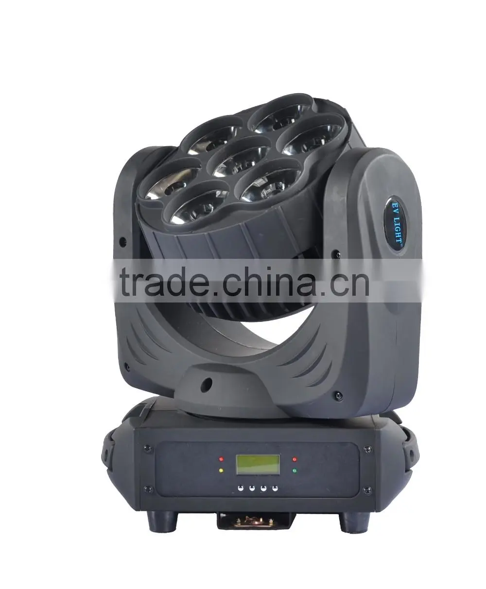 2015 7Pcs four in one rgbw Spotlights Type /R6 led shower head 7*30w rgbw led beam moving head dj lights