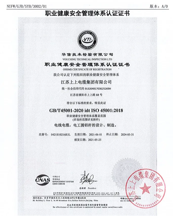 OHSMS CERTIFICATE OF REGISTRATION