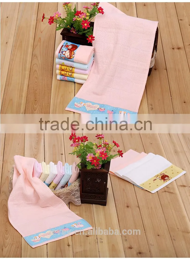 100%Cotton Reactive printed custom printed labels kids towel best selling products on alibaba
