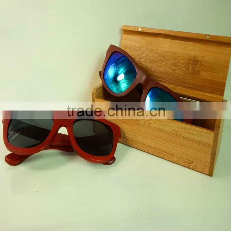 European Fashion Sunglasses Style and Polarized len Lenses Material Colorful bamboo sunglasses and wood sunglasses