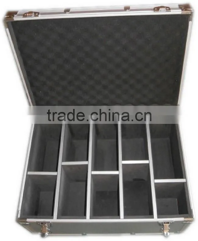 Fashionable special design aluminum watch display case aluminum portable display case