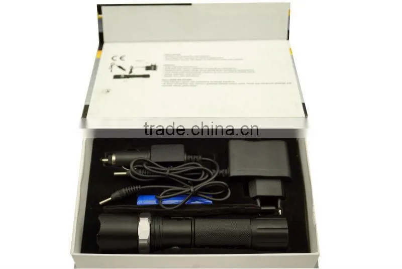 led aluminum flashlight set rechargeable police flashlight