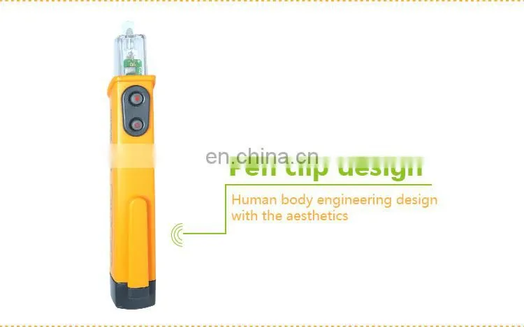 Non Contact AC Voltage Tester, Pen Voltage Detector 100~1000 Vac at 50/60Hz with Built-in flashlight and Vibrate hint