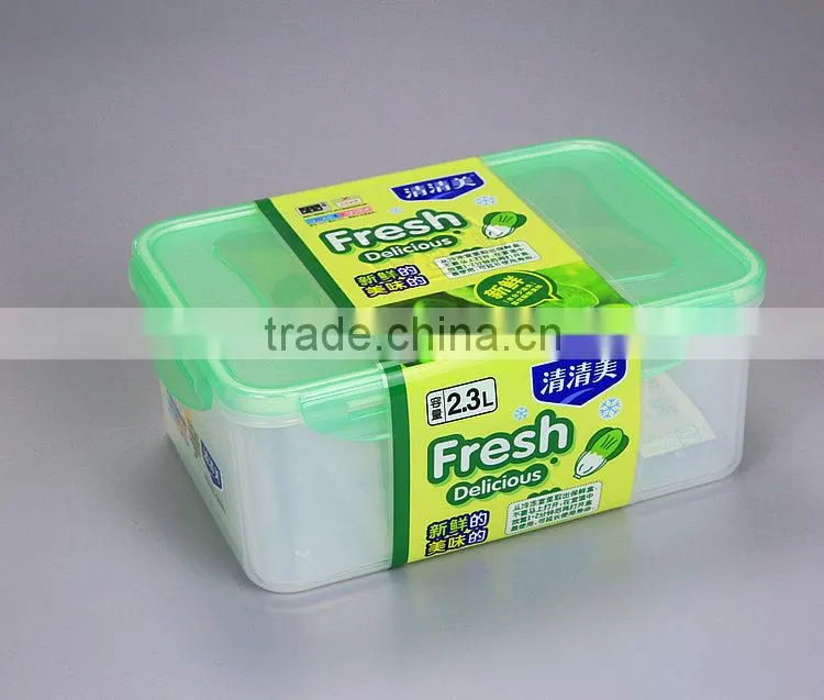Wholesale 2 compartment airtight Square Plastic Lunch Box