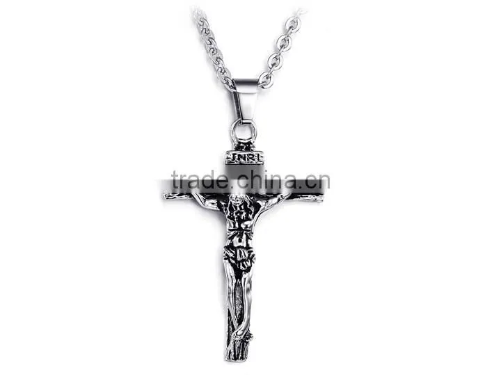316L stainless steel jesus cross men pendant necklace popular designer hot selling