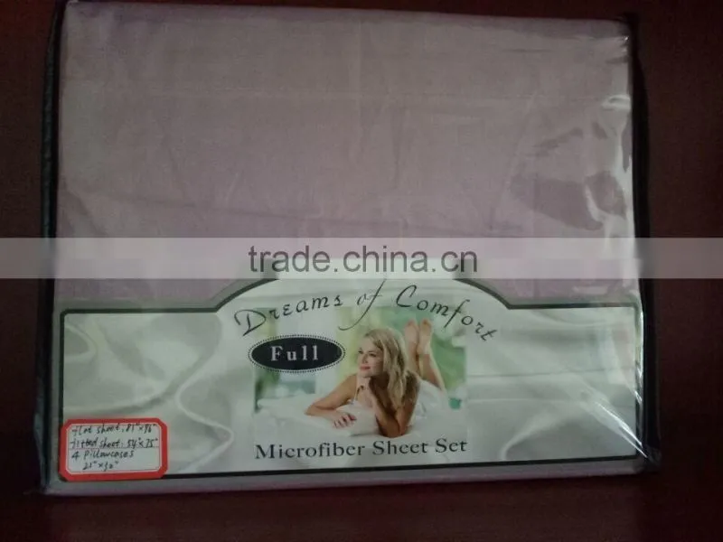 100% microfiber bed sheet/ american size bed sheet set