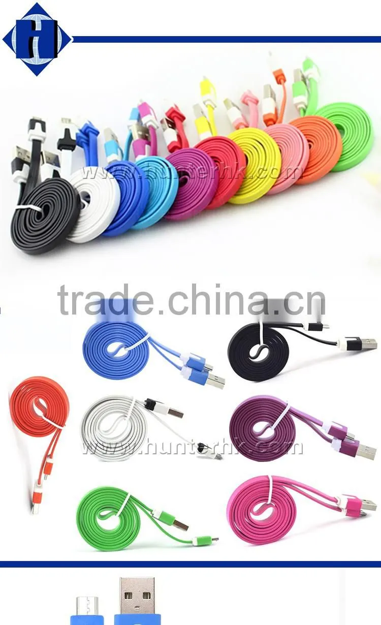 Best Selling Colorfull For Micro USB Flat Data Cable