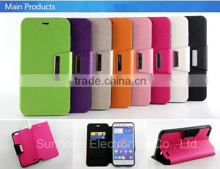 wholesale tpu pu leather wallet case for ZTE Q7 S6 LUX