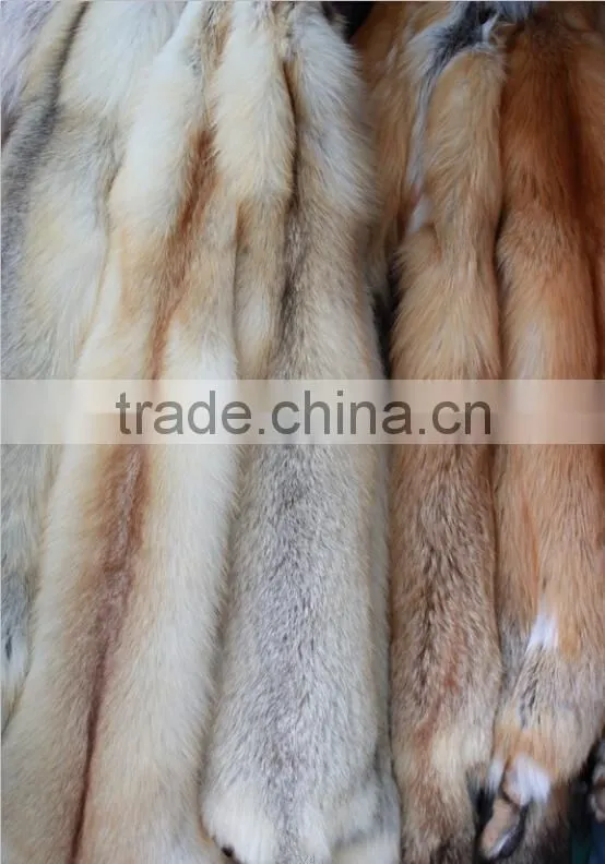 Top quality Natural Color red Fox Skin Natural Fur For Garment Wholepieces