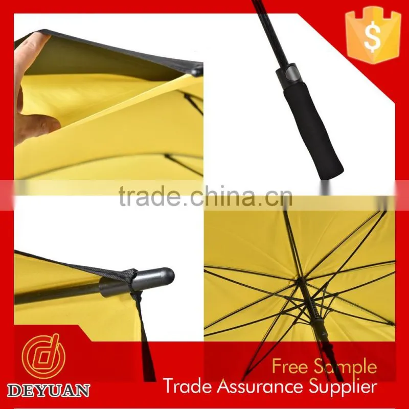 made in china golf shaft double layer fancy straight umbrella