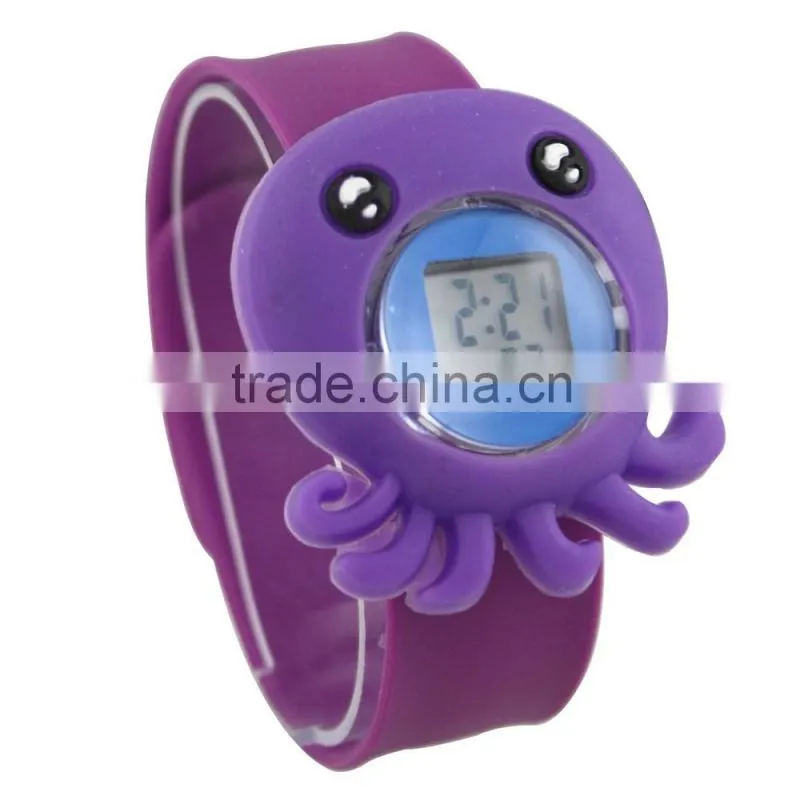 LP1511 Wholesale digital movement LCD silicone cartoon watch