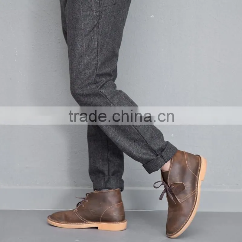 Vintage grid men's casual pants