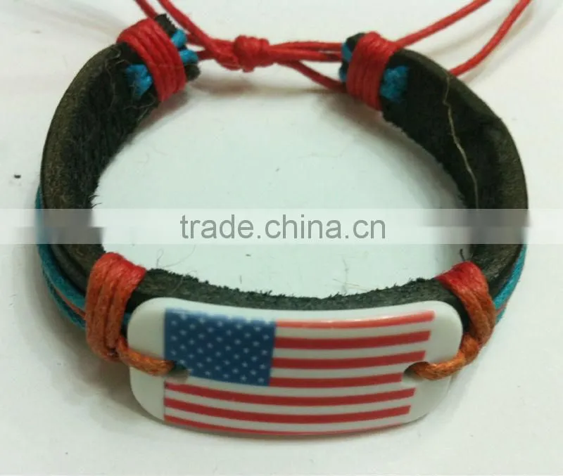 Promotion Flag bracelet & bangle Country flag silicon bracelet Soccer team bangle