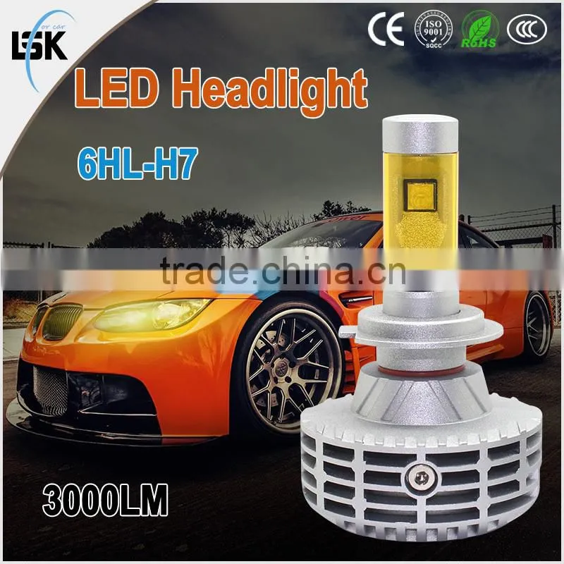 All in one kit design 3000LM 25W Single beam H7, H8, H9, H10, H11, H16, 9005, 9006 led headlight ballasts with waterproof IP65