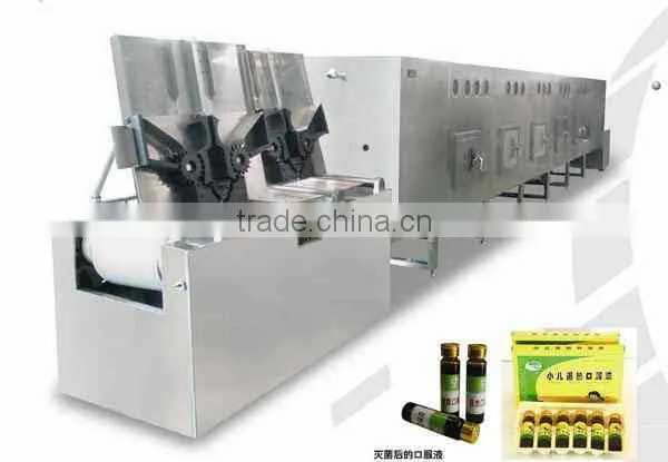Tunnel Microwave liquid sterilizing machine