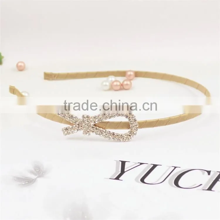 2015 Fashion Party Pearl Crystal Rhinestone Headwear Punk Hair Bow Headband