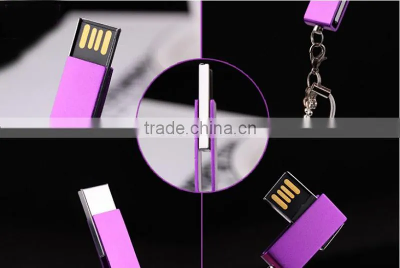 Mini USB flash drive with keychain