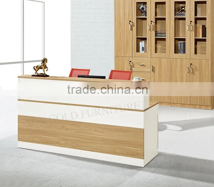 Wood modern design reception counter/salon reception desk (SZ-RTB009)