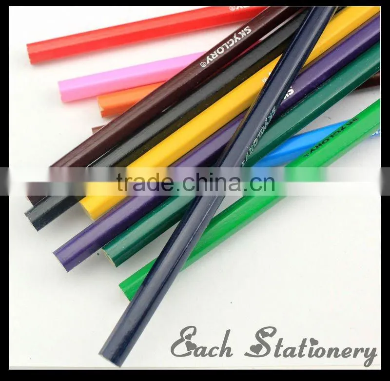 7" 12pcs HB Multi Colored Lead wooden Pencil
