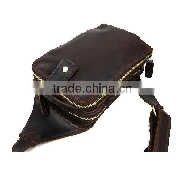The great popular men leatehr waist bag the leather chest belt bag wholesale